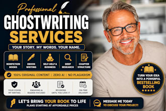 write fiction and non fiction book book writing ebook writing ghostwriter