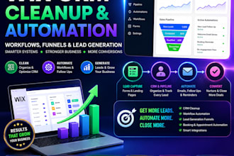 do wix CRM cleanup business workflow automation expert leads generation funnels