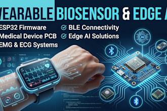 develop wearable biosensor devices with edge ai, ble and esp32