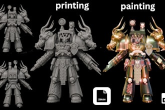 sculpt 3d model 3d print and paint 3d miniature sculpture warhammer 40k painting
