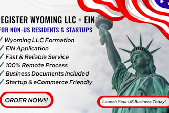 register wyoming llc with ein for non US residents and startups and businesses