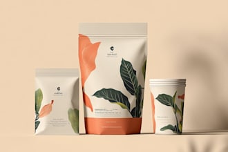 create modern product packaging design with dieline