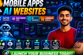 build flutter react native mobile apps and ai ecommerce websites