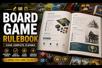 write, test and optimize your board game rules and mechanics