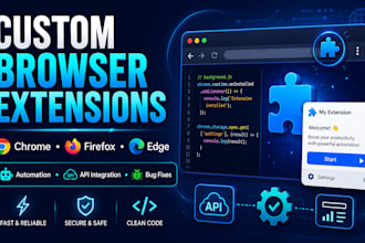 create custom browser extensions for chrome and firefox