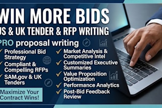do professional UK tender writing and US government contract bid proposal