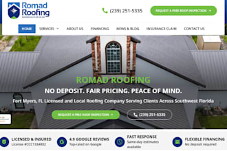 design or redesign a professional roofing contractor website