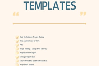 provide project management templates used by companies