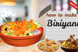 professional food recipe youtube thumbnail designs