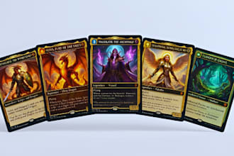 design custom board game, card game, tabletop game and tcg cards