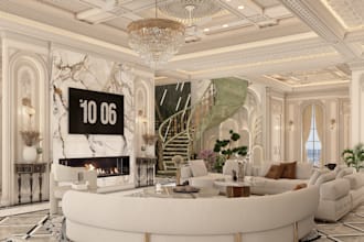 create photorealistic 3d interior renderings for luxury villas