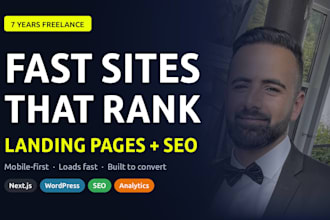 build a fast modern landing page or website with SEO