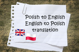 translate english to polish and polish to english