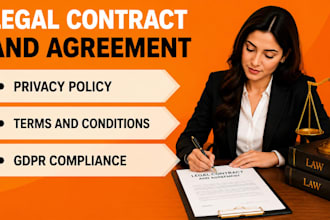 draft privacy policy, terms and conditions, gdpr and legal documents