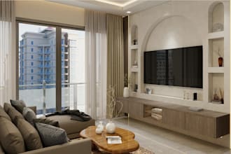 cgi penthouse livingroom,3d apartment interior,dining render,hotel style bedroom