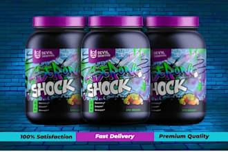 design custom supplement labels, bottle wraps and packaging design