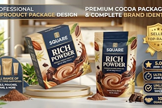 design premium 3d product packaging, and pouch label design