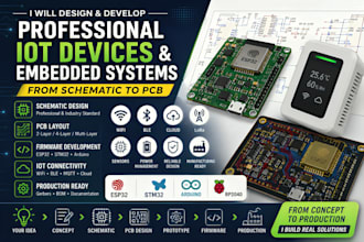 design and develop professional iot devices and embedded systems from schematic