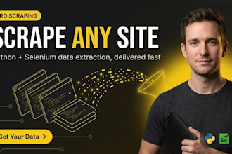 do professional python web scraping and data extraction using selenium