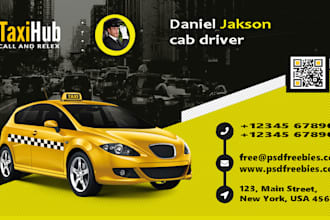 taxi service promotional flyer