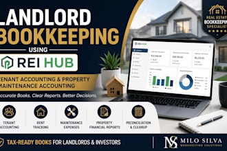 do landlord bookkeeping using rei hub, tenant accounting and property accounting