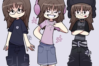 draw a custom digital art simple style for you