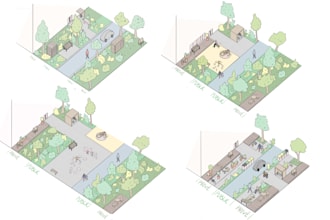 draw an architectural axonometric illustration or diagram
