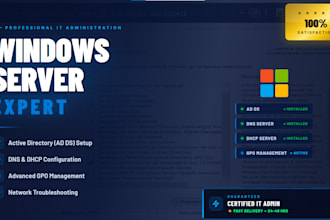 install, configure, and troubleshoot windows server, active directory, gpo