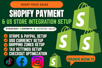 setup shopify payment gateway and us integration