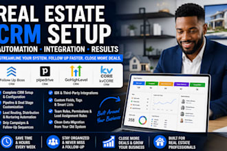 set up real estate crm follow up boss crm, pipedrive gohighlevel crm, kvcore crm