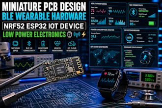 design miniature ble wearable pcb, nrf52 esp32 iot hardware and smart devices