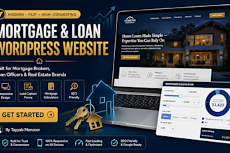 build a mortgage loan and real estate wordpress website