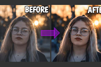 do professional photo retouching and skin smoothing