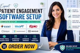 setup patient engagement software rxnt webpt epic clinion solutionreach weave
