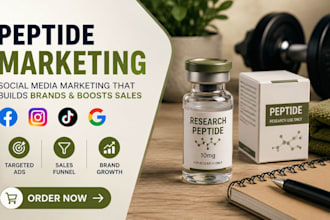 run peptide facebook ads and social media marketing