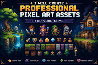 draw professional pixel art asset for your game