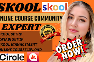 skool community online course circle setup kajabi setup skool course uploading