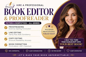 proofread and edit your nonfiction book, manuscript, ebook, and KDP book