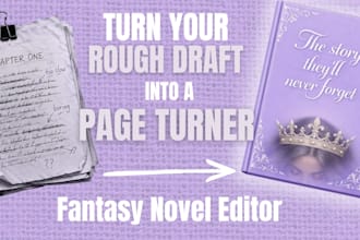 edit fantasy novels and fix plot holes