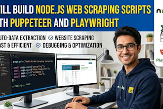 build node js web scraping scripts with puppeteer and playwright