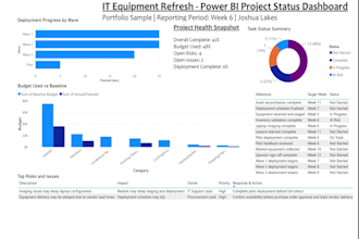 create a professional project management dashboard, tracker, and schedule