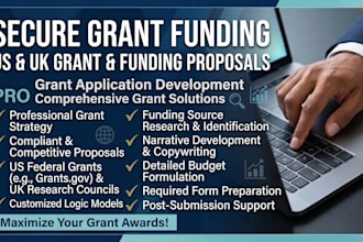 do professional grant writing and grant proposal for nonprofit or startup