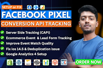 setup facebook pixel conversion API, fix meta pixel by GTM, server side tracking