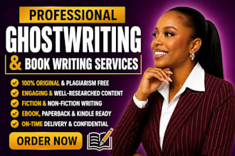 be your ebook ghostwriter, ebook writer, nonfiction writer and ghost book writer