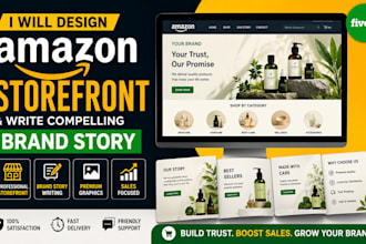 amazon storefront design with brand story writing for store