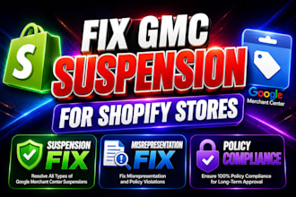 fix google merchant center suspension, misrepresentation issues