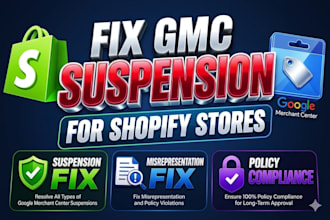 fix google merchant center suspension, misrepresentation issues