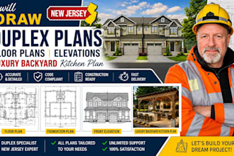 draw new jersey duplex plans floor plans elevations luxury backyard kitchen plan