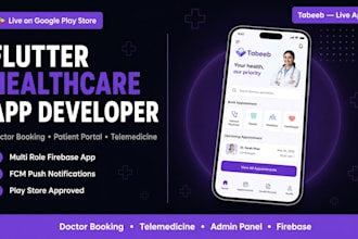 build a flutter healthcare app with firebase and doctor booking