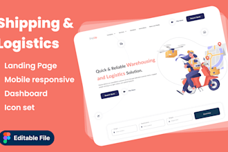 design logistics trucking dispatch freight and cargo website